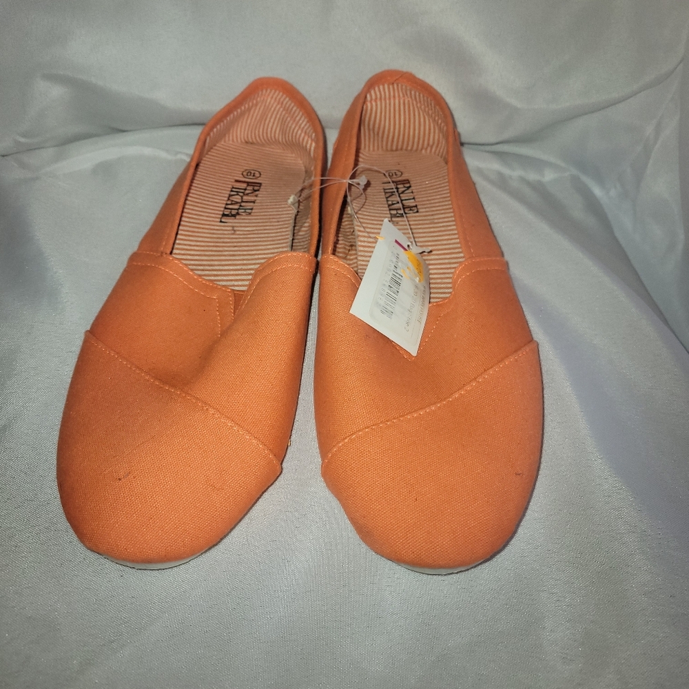 Orange Canvas Flats by Bamboo